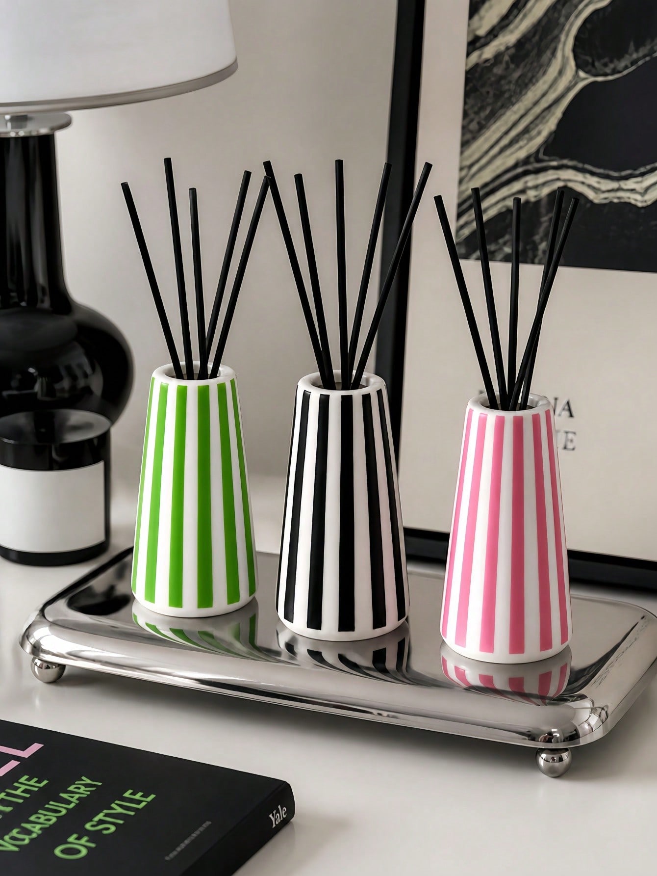 1pc Nordic Minimalist Striped  - đánh giá và giá Home Fragrance Diffuser Sticks