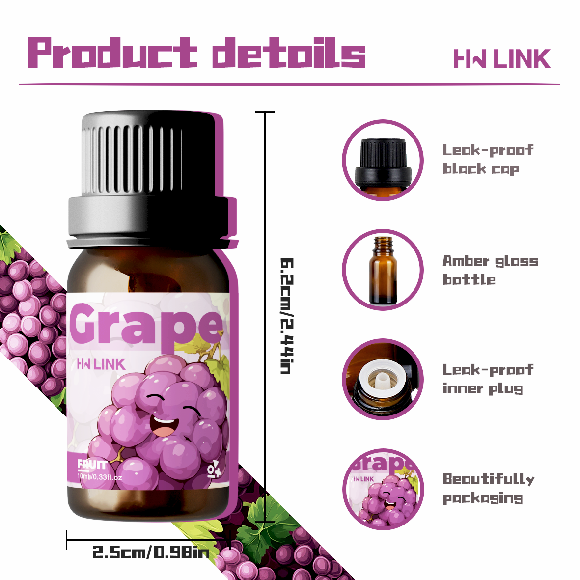 Grape Essential Oil 10ml Perfu - đánh giá và giá Home Fragrance For Diffuser