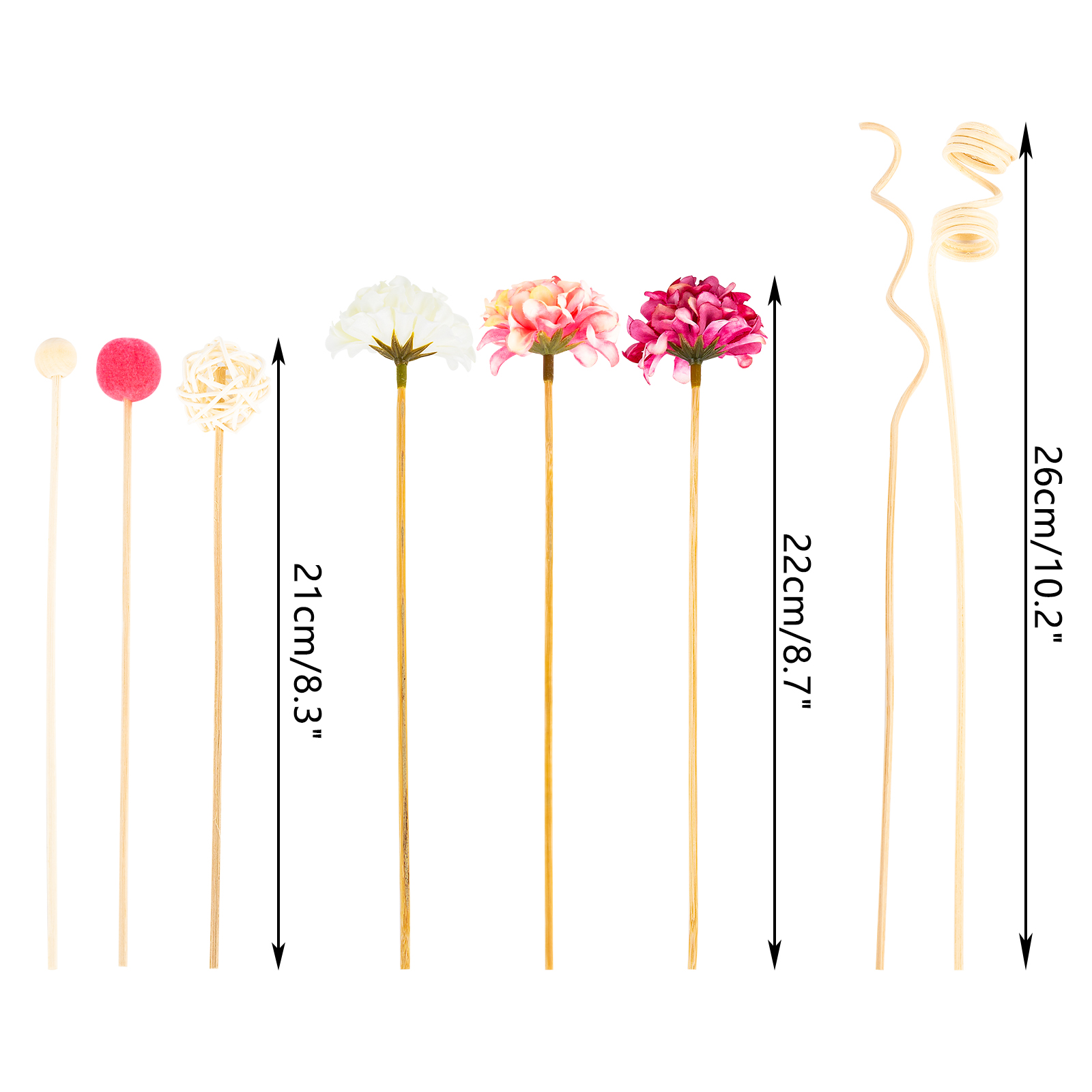 NEW 10PCS Pink Hydrangea Flowe - đánh giá và giá Home Fragrance Diffuser Sticks