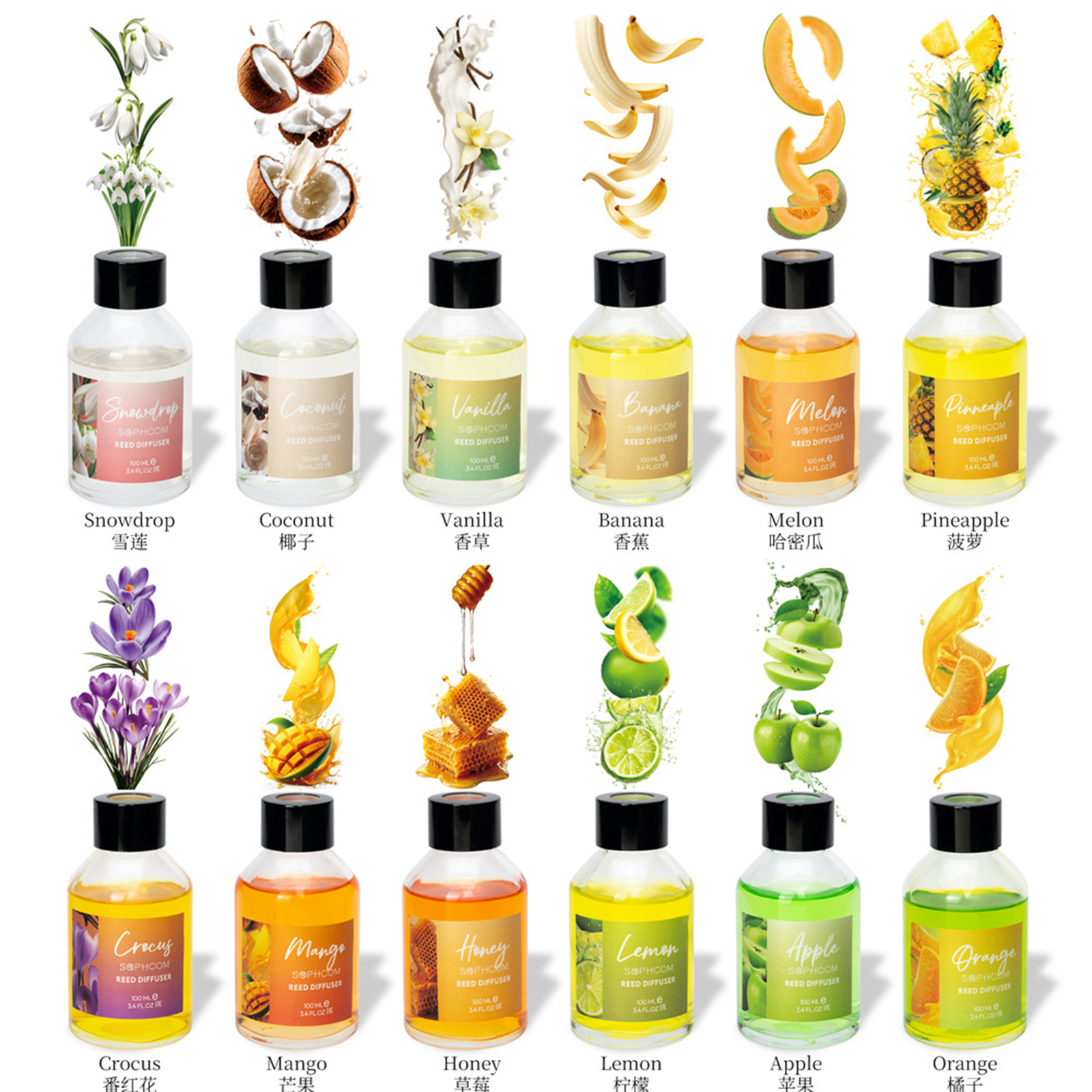 100ml Floral Fruity Reed Diffu - đánh giá và giá Reed Diffuser Set